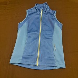 Sunice women’s blue full zip vest. Size small